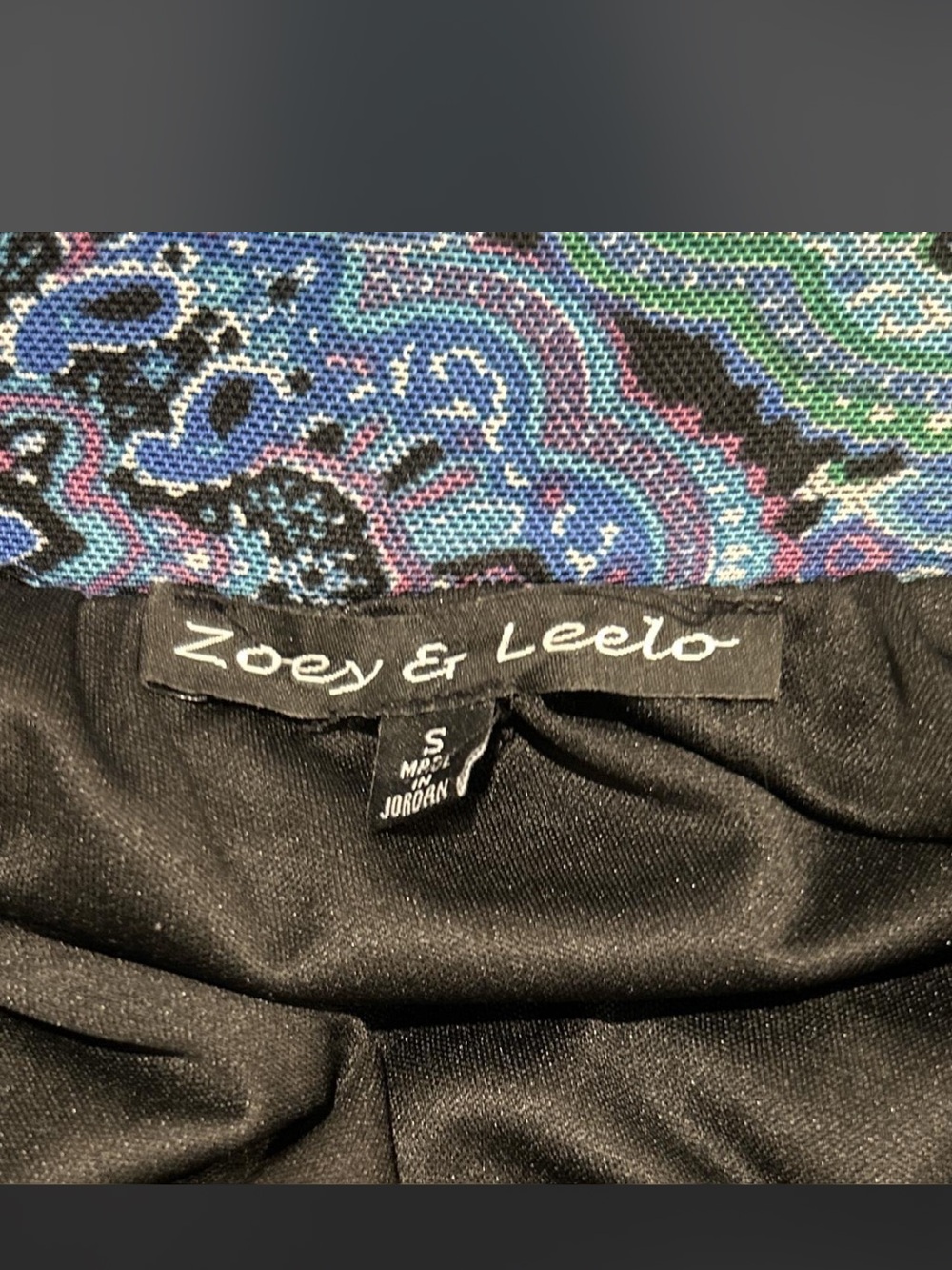 Printed A-Line Maxi Skirt in Blue-Green Medallion - Picture 2 of 4